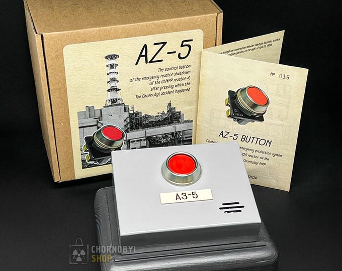 Chernobyl Reactor AZ-5 Scram Button KE-011 USSR Emergency Protection ...