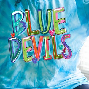 Cheery Doodle Blue Devils DTF Transfer