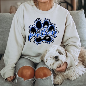 Panthers Blue Paw DTF Transfers DTF4227