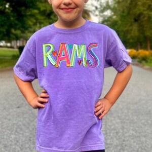 Cheery Doodle Rams DTF Transfer