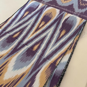 Handwoven Cotton Traditional Uzbek Ikat Fabric | Artisan Boho Fabric by the Meter
