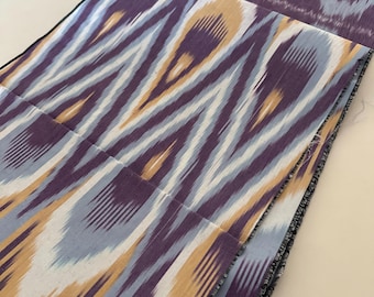 Handwoven Cotton Traditional Uzbek Ikat Fabric | Artisan Boho Fabric by the Meter