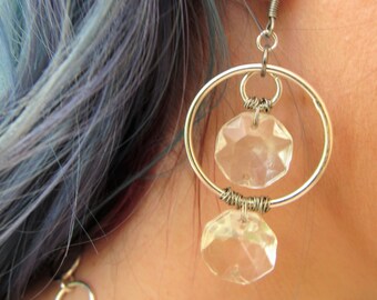 Vintage Chandelier Crystal Earrings