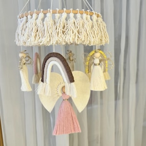 Berço móvel exclusivo feito à mão | Berço móvel berço | Presente para recém-nascido | Berço móvel estiloso para menina | Berço móvel para menino