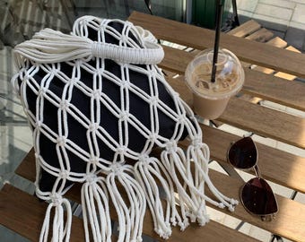 Macrame Market Bag PATTERN: DIY Net Tote, Beach Bag (PDF Tutorial)