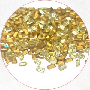 6 x Vintage 3x5mm Jonquil Octagon Swarovski Crystal Rhinestone Point Back Chaton Stones Art. 4600 - SD21