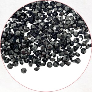 30 x Vintage SS19 Jet Schwarz 4.40-4.60 mm Swarovski Kristall Strass Punkt Zurück Chaton Steine Art. 1100 - SD14