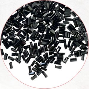 15 x Vintage 2.5 x 5 mm Jet Schwarz Baguette Swarovski Kristall Strass Point Back Chaton Stein Art. 109 - SD14