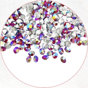 20 x Vintage SS29 AB Light Siam 6.14-6.32mm Swarovski Crystal Rhinestone Point Back Chaton Stones Art. 1100 - SD11