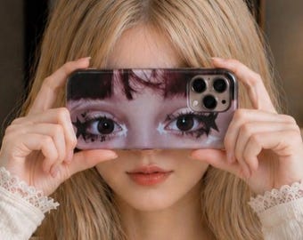Realistic Eyes Phone Case | Aesthetic Eye Close-Up Design | Glossy Protective Phone Cover | Minimalist Fashion Phone Case Gift for Her