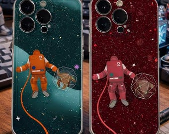 Space Astronaut Phone Case | Galaxy Starry Sky Design | Sci-Fi Inspired Aesthetic iPhone Case | Cosmic Art Cover Gift
