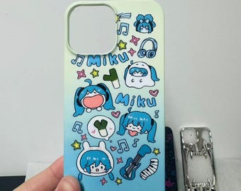 Hatsune Miku Inspired Phone Case | Cute Vocaloid Style Design | Soft Protective iPhone Case | Gift for Anime & Music Fans