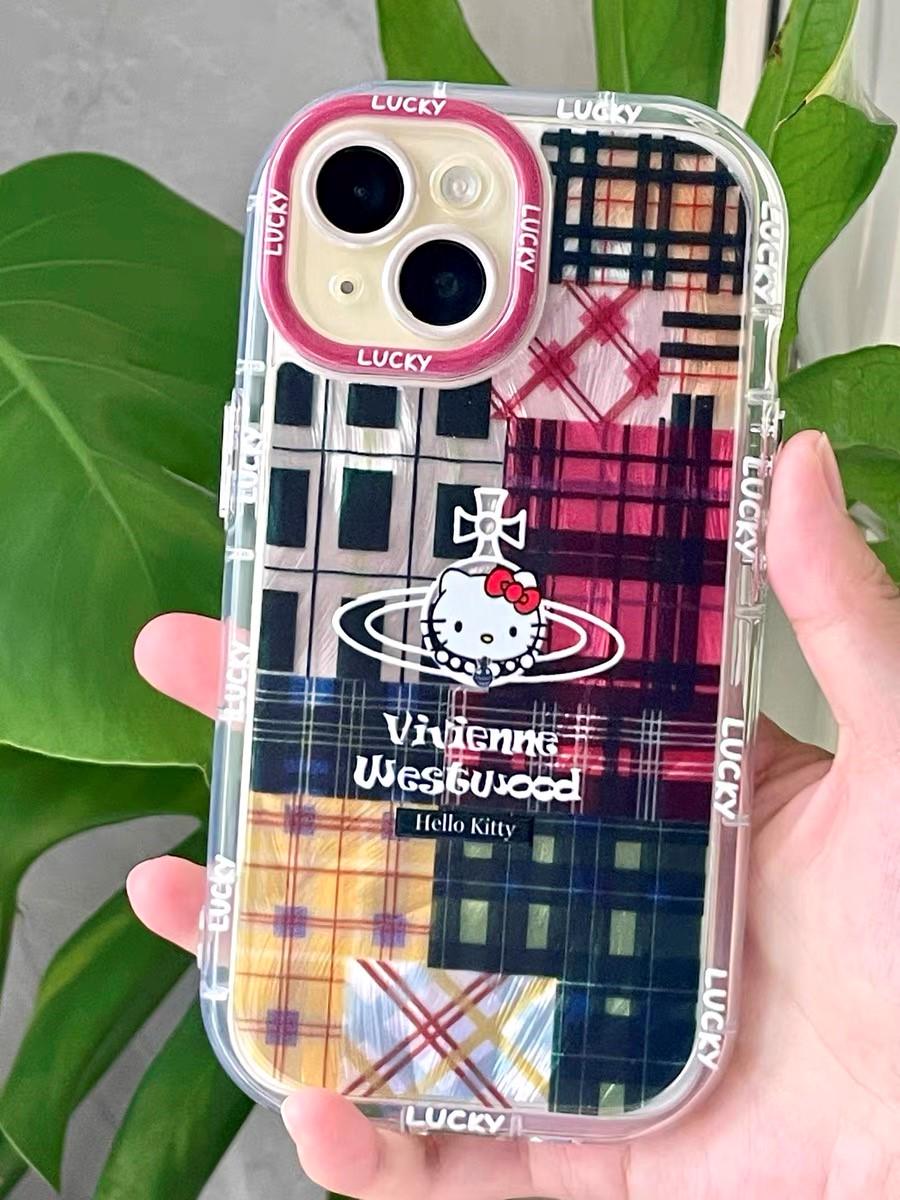 Vivienne Westwood ケース キティ Vivienne Westwood Fashion Kitty Colourful Plaid Phone Case - Etsy
