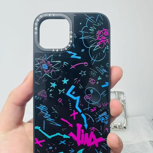 CASETiFY Jinx Graffiti Case / iPhone15用 Arcane Jinx Graffiti Tough Cases, Phone Case. - Etsy