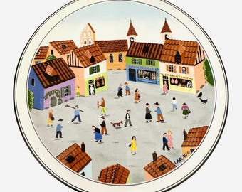 Vintage Villeroy and Boch Design NAIF 8” Tea Tile Trivet Laplau 4