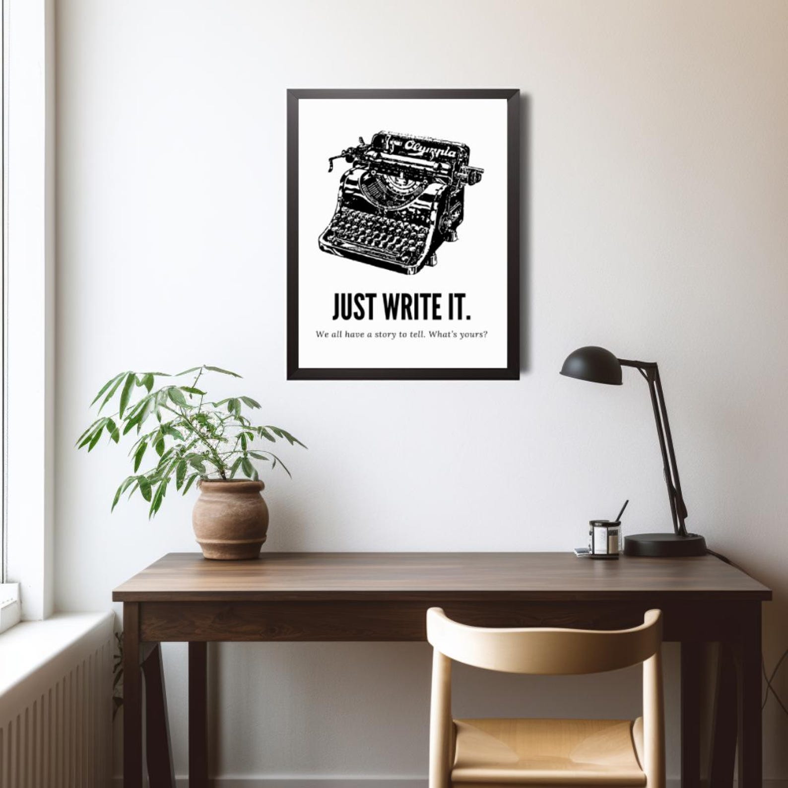 Retro Typewriter Print: Just Write It Classroom Poster, What's Your ...