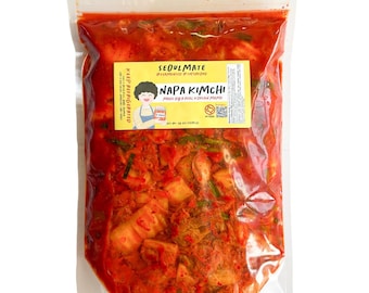 Napa Cabbage Kimchi (3.5 lbs) – Authentic Korean Fermented Kimchi, Probiotic, Gut-Healthy, Handcrafted in the USA