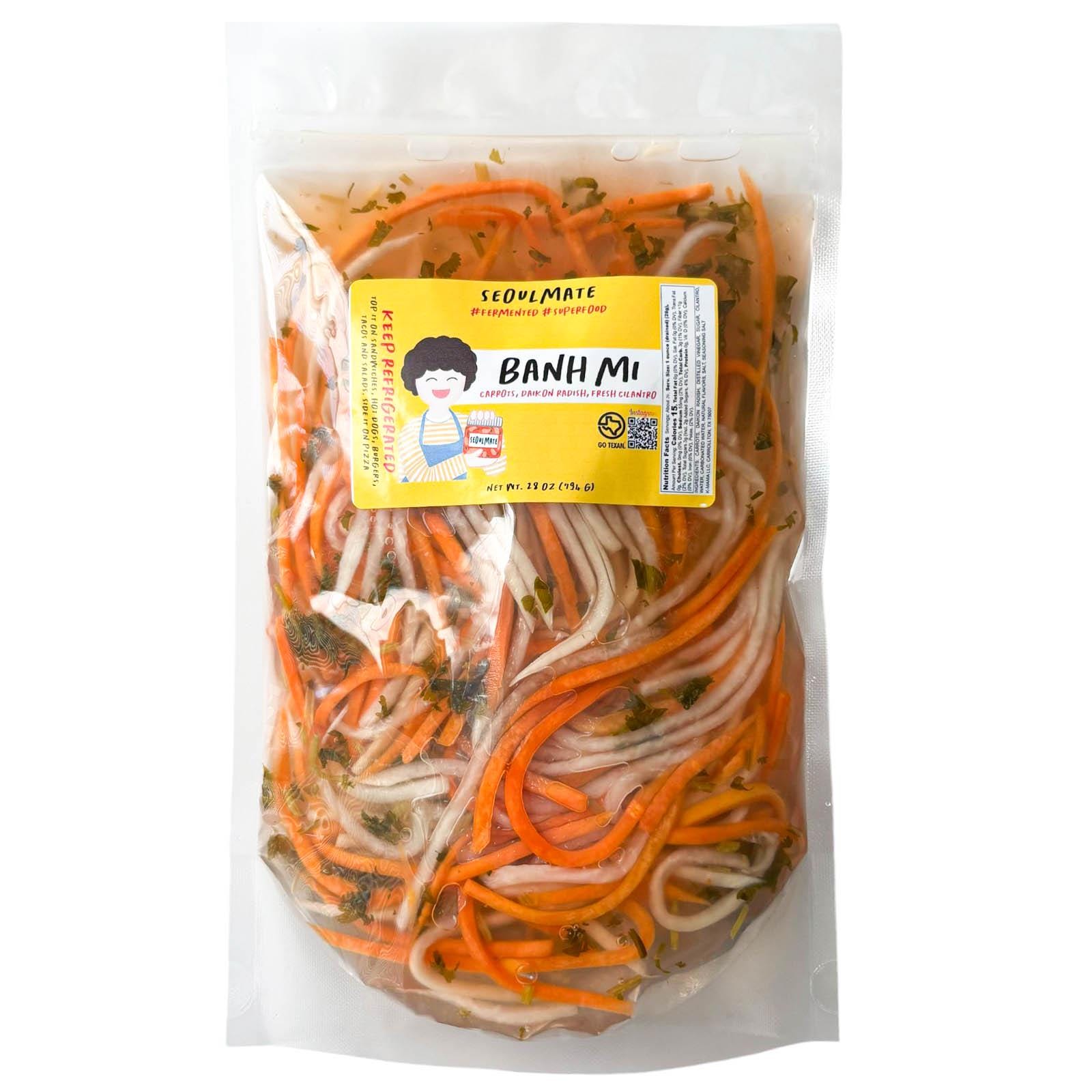 Banh Mi Pickles 3.5 lb – Sweet & Tangy, Probiotic Fermented, Crunchy, Korean-Inspired, Handmade in the USA, Small Batch