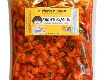 Radish Kimchi (3.5 lbs) – Authentic Korean Fermented Kimchi, Probiotic, Gut-Healthy, Handcrafted in the USA