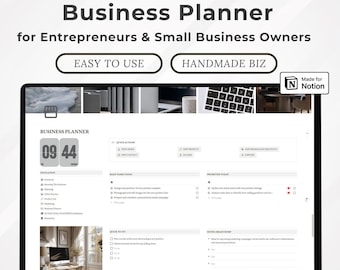 Notion Template Business Planner, Business Owner Business Dashboard, Notion Business Planner, Business Digital Planner, Goal Planner Notion