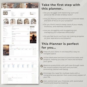 Notion Template All in One Life Planner, Aesthetic & Minimalist Notion ...