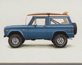 Classe Ford Bronco - Acquerello/Vintage - Edizione Pacific Blue KO2