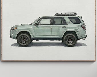 Stampa ad acquerello "Roccia Lunare" della Toyota 4Runner TRD Pro (download digitale)