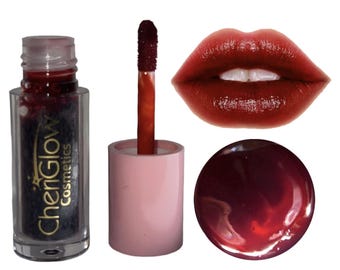 Tinte labial y rubor - VAMPY - Ligero, duradero y resistente a las manchas. Con agua de rosas y aloe vera. Tinte labial.