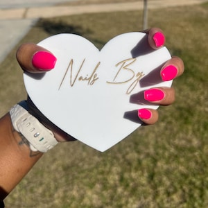 Customize Acrylic Nailfie, Photo Prop, Nail Technician, Beauty Salon, Nail Artist, Nail Picture