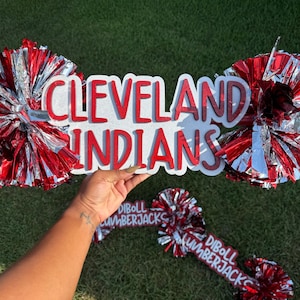 Personalized Cheer Stick With Poms, Game Day Spirit Cheer Stick, Cheer Mom Cheer Sign, Pep Rally Cheer Stick