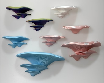 3D Printed Mushroom Wall Decor: Cottagecore Shelf - Whimsical Home Accent