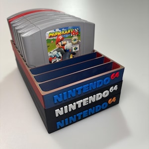 ニンテンドー64カートリッジホルダー レトロN64ゲームオーガナイザー 収納スタンド 3Dプリントディスプレイラック クラシックゲームコレクター向け
