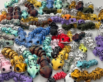 3D Printed Leopard Gecko Fidget Toy: Articulated Desk Pet