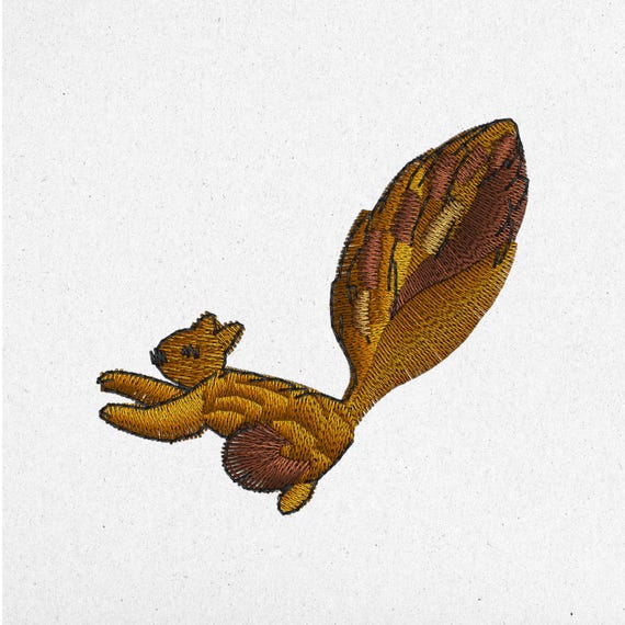 Cute Squirrel Embroidery Design – 3 Sizes | Forest Woodland Animal Machine File | Instant Download | dst, pes, jef, vp3, exp, sew, xxx, pcs