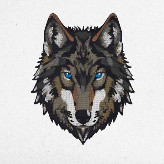 Wolf Embroidery Design - Digital Machine Embroidery File | Instant Download | dst, exp, pes, pcs, sew, vp3, jef, jef+, xxx