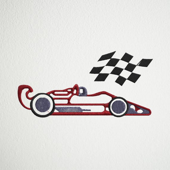 Go-Kart Racing Embroidery Design - Digital Machine Embroidery File | Instant Download | dst, exp, pes, pcs, sew, vp3, jef, jef+, xxx