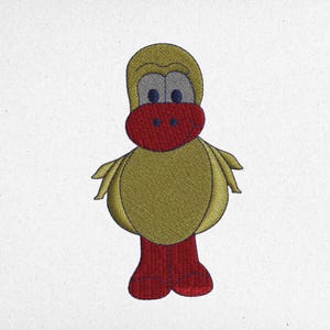 Duck embroidery design machine embroidery file - cartoon duck digital pattern - instant download | pes, dst, jef, exp, vp3, sew, xxx