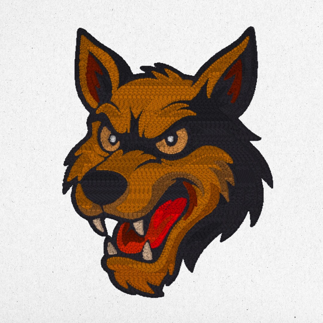 Wolves Dst Wolf Embroidery Design – 3 Sizes | Realistic Wild Animal Patch ...