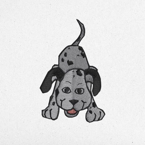 Dalmatian Dog Embroidery Design – 3 Sizes | Cute Puppy Animal Machine File | Instant Download | dst, pes, jef, vp3, exp, xxx, sew, pcs