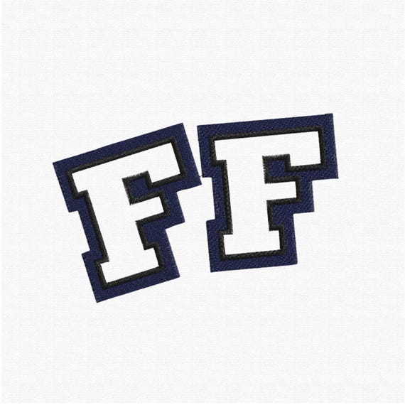Elegant Monogram FF Embroidery Design – 6x4, 12x8, 16x11 cm Hoops – Minimalist Machine Embroidery File – Instant Download