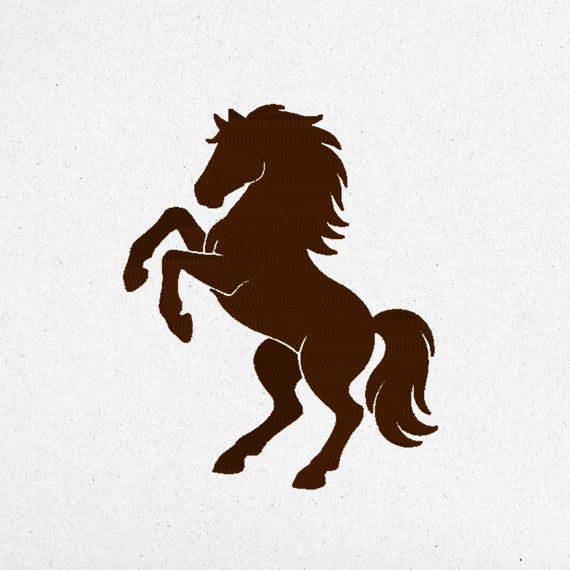 Running Horse Embroidery Design – Digital Machine File | 3 Sizes | dst, pes, jef, vp3, XXX, exp | Instant Download | Western Patch