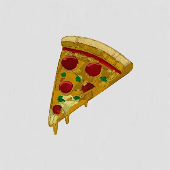 Pizza Slice Embroidery Design - Digital Machine Embroidery File | Instant Download | dst, exp, pes, pcs, sew, vp3, jef, jef+, xxx