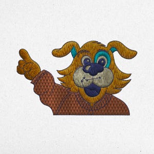 Cartoon Dog Character Embroidery Design - Digital Machine Embroidery File | Instant Download | dst, exp, pes, pcs, sew, vp3, jef, jef+, xxx