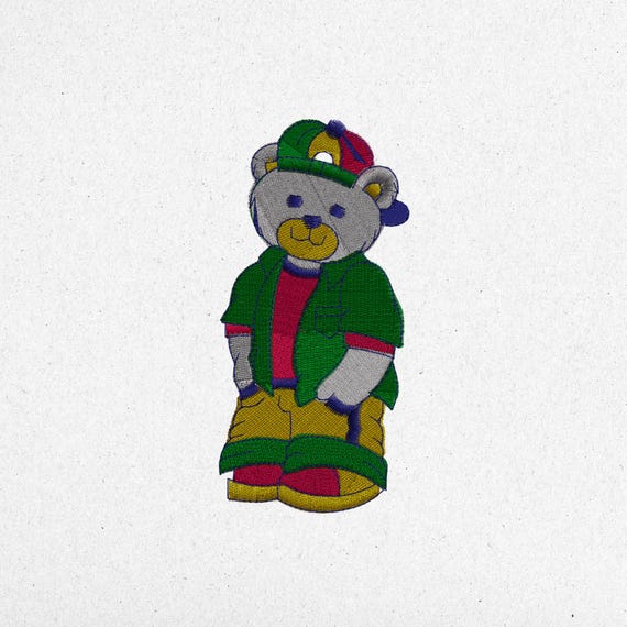 Cute Teddy Bear Embroidery Design - Adorable Kids Patch - Instant Digital Download for Hoodies, Baby Clothes & Tote Bags