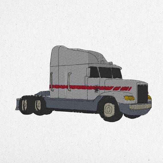 Realistic Truck Embroidery Design - Digital Machine Embroidery File | Instant Download | dst, exp, pes, pcs, sew, vp3, jef, jef+, xxx