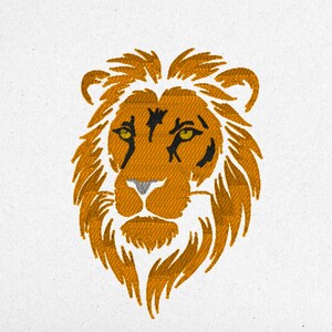 Majestic Lion Cartoon Embroidery Design – 3 Sizes | Digital Machine File | Instant Download | dst pes jef vp3 exp xxx sew pcs