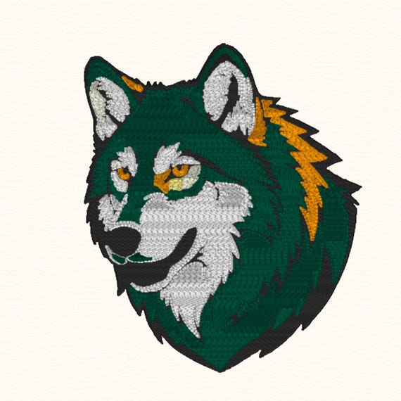 Wolf Head Embroidery Patch – Fierce Animal Design for Jackets, Backpacks, Hats & DIY Projects