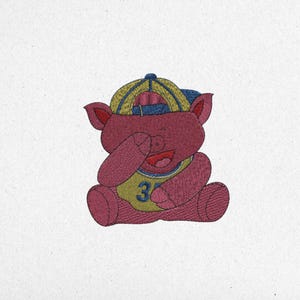 Cartoon Character Embroidery Design – 3 Sizes | Fun Machine Embroidery File | Instant Download | dst, pes, jef, vp3, exp, sew, xxx, pcs