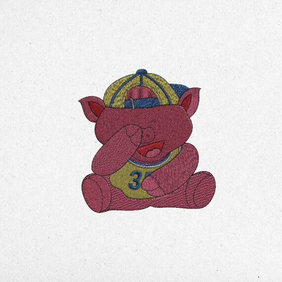 Cartoon Character Embroidery Design – 3 Sizes | Fun Machine Embroidery File | Instant Download | dst, pes, jef, vp3, exp, sew, xxx, pcs