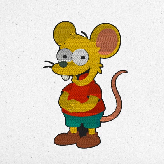 Cute Mouse Embroidery Design – 3 Sizes | Digital Machine File | Instant Download
